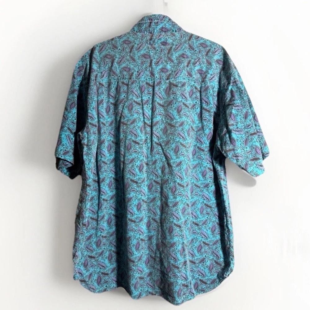 Shah Safari Paisley Geometric Tribal 80s SURFER SKATE Streetwear Shirt Size XL - Picture 2 of 4